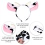 SUNYOK Ensemble Costume Vache pour Enfant Déguisement Animal Pour Anniversaire Carnaval Bandeau Oreilles de Vache Noeud Papillon