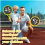 YBCCBY Raquette de Tennis pour Enfants, Raquette Badminton Enfant Balles et Raquettes de Plage Plastique Jeu de Raquette Légères