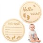 Panneau D'annonce de Bébé en Bois rond de 10 cm
