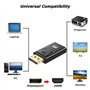 JIEYUCHU 4K Adaptateur DisplayPort vers HDMI, Adaptateur Displayport Mâle vers HDMI Femelle Compatible avec Ordinateur De Bureau