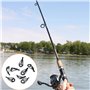 QWORK® 40 Pièces Anneau Canne a Peche Kit de réparation, Anneau de Pointe de Canne à Pêche avec Anneaux de Guidage en Céramique 
