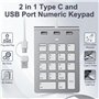 Multifonctions Clavier Numérique avec 3 Ports USB 2.0