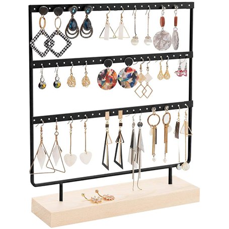 iYinJuan Présentoir de Boucle D'oreille en Bois et Métal