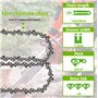 3 mm 45 maillons Chaîne de tronçonneuse Faible Rebond Chaîne de tronçonneuse compatible avec Einhell