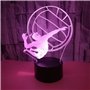 Télécommande de volley-ball 3D - 16 couleurs - Illusion de veilleuse en acrylique LED Lampe de chevet pour enfants Décoration de