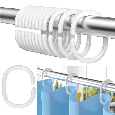 12 pièces Anneau Rideau Douche