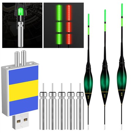 NAVESO Lot de 3 Flotteurs Peche LED