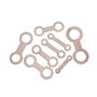 Alnicov Acier inoxydable Saxophone Instrument à vent en cuir Pads Outils de réparation pour Pad Iron Pack de 8 Argent