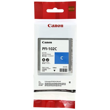 Canon LUCIA PFI-102 C Cartouche d'encre d'origine 1 x cyan