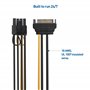 Cable Matters Lot de 2 câbles SATA 15 broches mâle vers 8 broches 18cm(d'alimentation (6+2) 8 broches vers SATA/Câble PCIe 6 bro