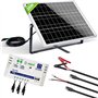 ECO-WORTHY Kit Panneau Solaire 25W 12V MONO : 25W Panneau Solaire + Support de Montage + Câble de connexion SAE + Contrôleur de