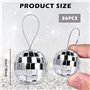 Vegena 36 Pièces Argent Boule à Facette 3cm Disco Ball