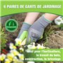 WORKPRO Gants Jardinage, 6 Paires Gant Jardin Respirants et Antidérapants, Gants de Travail Polyvalents pour Jardinage, Bricolag