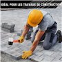 ValueMax Maillet en Caoutchouc 450g Bicolore, Marteau de Carreleur avec Tête Souple et Manche en Fibre de Verre, Idéal pour la P