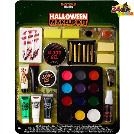 Spooktacular Creations 25 PCS 12 Couleurs Halloween Famille Kits de Maquillage Effets Spéciaux