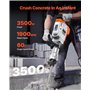 VEVOR Marteau de Démolition 3500 W Marteau-Piqueur 60 J 1900 BPM Marteau Perforateur avec 2 Burins Remplaçables Poignée Rotative