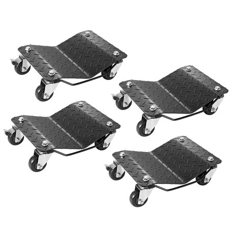 VEVOR Chariot de Manutention de Voiture 4PCs Charge 3 T au Total Chariot Déplace Voiture Plate-Forme 38