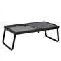 VEVOR Grille Pliante 57x28,5x23 cm Gril de Feu de Camp Portable en Acier Grille de Cuisson Pliable Demi-Grille Demi-Plaque avec 