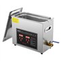 VEVOR Nettoyeur à Ultrasons 6L en Acier Inoxydable Bac Ultrasons Numérique avec Chauffage Temps et Température Réglables Apparei