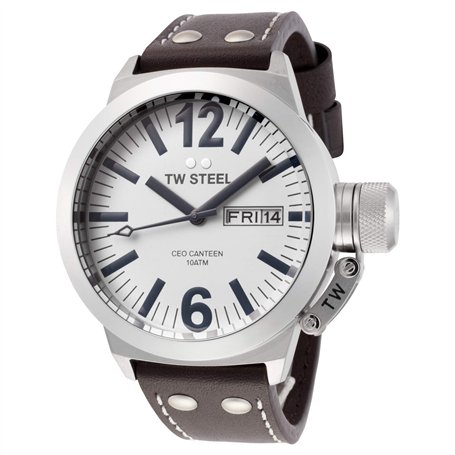 TW Steel - CE1005 - Montre Mixte - Quartz Analogique - Bracelet Cuir Marron
