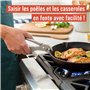 Chef Pomodoro | Pince de Plaque Pizza, Pince à Four Anti-brûlure en Fonte d'Aluminium Robuste 20,3 cm - Pince de Cuisine pour Pl