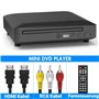 Mini lecteur DVD portable pour téléviseur, lecteur DVD HDMI avec câble HDMI/RCA inclus, lecteur DVD HD 1080p pour TV, toutes les