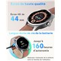 TOOBUR Montre Connectée Homme Femme Lunette Métal avec Podomètre, Smartwatch 100 Sports, Répondre Passer Appel et Cardiofrequenc