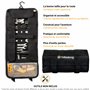 Odinsberg Sac à Outils Moto Enroulable - Outils NON inclus - Sacoche avec 56 élastiques, poche, système MOLLE et double fermetur