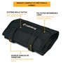 Odinsberg Sac à Outils Moto Enroulable - Outils NON inclus - Sacoche avec 56 élastiques, poche, système MOLLE et double fermetur