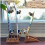 Support de Sol pour Skateboard pour Deux Planches | Présentoir de Sol en Bambou de qualité supérieure par COR Surf