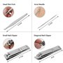 Queta Ensemble de Coupe-ongles en Acier inoxydable, Kit de Manucure et Pédicure Professionnel, Ciseaux à Ongles Set de Soins du 