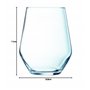 Luminarc - Collection Vinetis - 6 verres haut 40 cl - Design moderne et élégant - Fabriqués en France - Emballage renforcé, Bleu