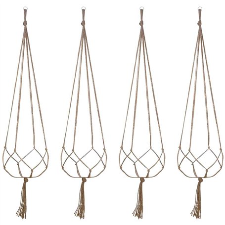 4PCS Suspension Macramé pour Plante