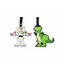 Disney Toy Story VT700654L.NX Lot de 2 étiquettes à Bagages Motif Buzz & Rex Vert/Blanc/Violet