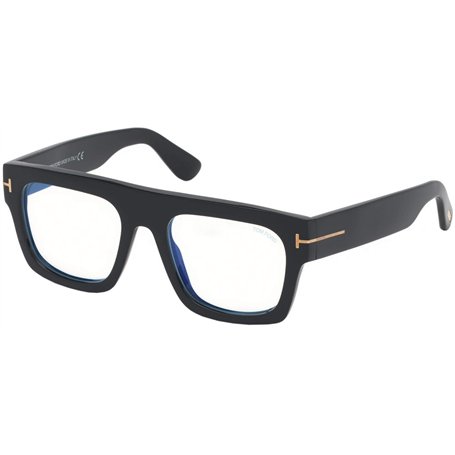 Tom Ford Lunettes de Vue FAUSTO FT 5634-B BLUE BLOCK Black 53/20/145 unisexe