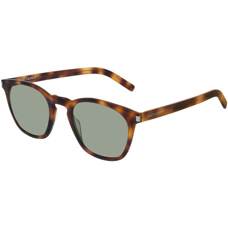 Lunettes de Soleil Saint Laurent SL 28 SLIM Light Havana/Green 49/23/150 unisexe
