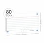 Oxford Flash 2.0 - 80 Fiches Bristol Flash Cards 7,5 x 12,5 cm Ligné Cadre Blanc