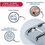 THERMOBABY - Plateau Compartimenté En Inox Pour Enfant - 4 Compartiments - Léger, Robuste - Idéal Pour Repas Équilibrés - Facile