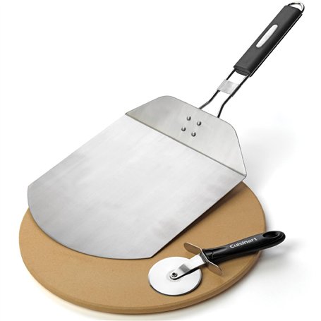 Cuisinart 3 pièces pour grillades de pizzas - Ensemble de pierres à pizza