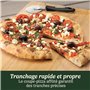 Cuisinart 3 pièces pour grillades de pizzas - Ensemble de pierres à pizza, couteau et pelle pliable - Outil de barbecue robuste