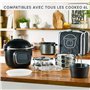 Moulinex Kit de 8 verrines superposables, Cookeo, Couvercles, Entrées, Yaourts et desserts, XA6140E0