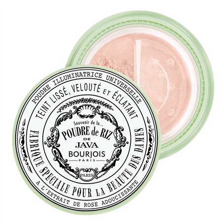 Bourjois - Poudre libre Riz de Java - Teint lissé et éclatant - Fini velours - S'adapte à toutes les carnations - Transparente -