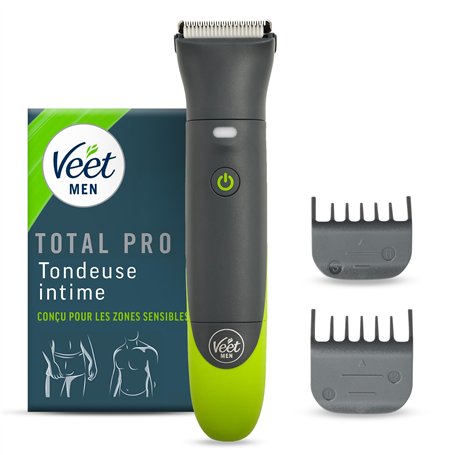 Veet Men Total ProTM* Tondeuse Intime Pour Homme - Rasoir électrique Multi-Usage pour Aine