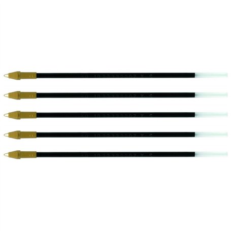 BIC Lot de 5 Recharges pour Stylo bille CRISTAL Pointe Moyenne 1 mm Bleu