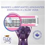 BIC Razors Click 5 Soleil Recharges Rasoir Femme 5 Lames, Bande Lubrifiante Enrichie en Aloe Vera, Boîte de 8 recharges