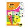 BIC Marking Surligneurs à pointe biseautée et Longue Durée pour Usage Scolaire et Professionnel (1.2 mm-4.6 mm) - Couleurs Assor