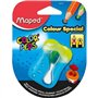 Maped - Taille-Crayon Color’Peps - 2 Trous - avec Réservoir pour Crayons de Couleur - Taille Arrondie - Avec Capot de Protection