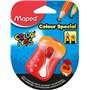 Maped - Taille-Crayon Color’Peps - 2 Trous - avec Réservoir pour Crayons de Couleur - Taille Arrondie - Avec Capot de Protection