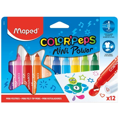 Maped Color'Peps Gros Feutres de Coloriage Mini Power pour Enfant
