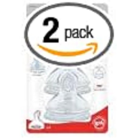 NUK Tétines Silicone Taille 0-6 mois Lait épaissi - Taille L - Pack de 2